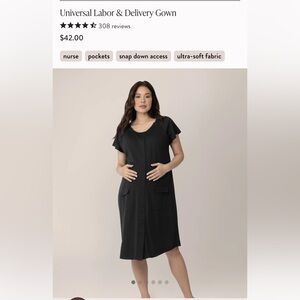 Kindred Bravely Charcoal Labor & Delivery Robe